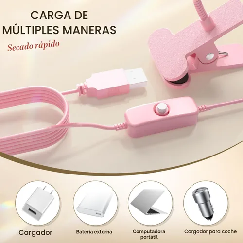 Miniatura 10 de AORAEM Lámparas LED para uñas de 3W, lámpara flexible de cuello de cisne, secador rápido de uñas para manicura, luz de curado de esmalte de gel, luz