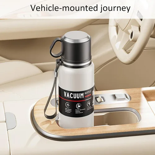 Miniatura 2 de Botella de agua aislada de boca ancha de acero inoxidable a prueba de fugas al vacío de doble pared, vaso de té con infusor, taza, tapa; termos