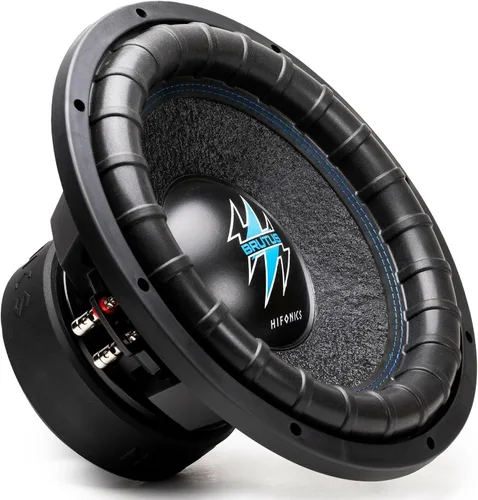 Hifonics BRW12D4 - Subwoofer de audio para automóvil Brutus de 2000 vatios de 12 pulgadas con calibre pesado, recubrimiento en polvo, canasta de