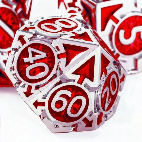 Miniatura 3 de RULE DICE DND - Juego de dados de metal, dados de D&D Dungeons and Dragons, juego de dados D y D grandes pesados de 7 dados de metal, RPG MTG, juego