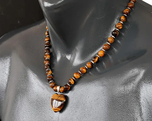 Miniatura 65 de Colgante de corazón de aventurina natural, Collar de cuentas de aventurina genuina, Collar de piedra verde, Collar de piedras preciosas, Cuentas