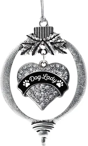 Miniatura 34 de Inspired Silver Adornos festivos de dije de corazón pave de plata con circonitas cúbicas