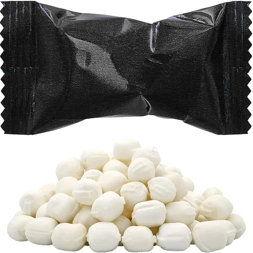 110 unidades de menta negra, caramelos de menta, menta después de la cena, caramelo de mantequilla y menta, sin grasa, envueltos individualmente