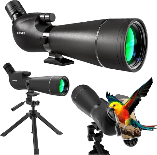 Gosky Alcance de Observación HD 20-60x80mm con Trípode y Adaptador para Smartphone, Alcance de Observación con Prisma BAK 4 para Observación de