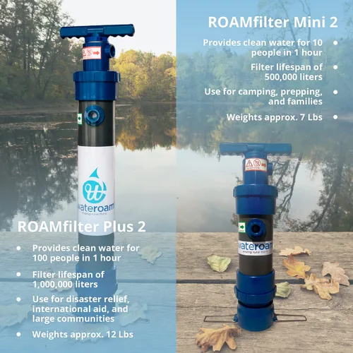 Miniatura 6 de ROAMfilter - Mini sistema de filtro de agua portátil, bomba purificadora de agua para senderismo y mochilero con capacidad en línea para acampar