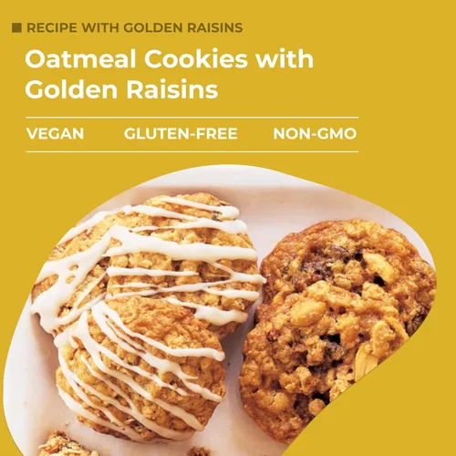 Miniatura 6 de Amrita Golden Raisins 1 libra Sin azúcar añadido, naturalmente dulce, sultanas secas sin gluten, Kishmish Empaquetadas frescas en bolsas