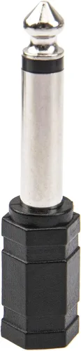 Miniatura 3 de Paquete de 30 conectores mono macho de 0.250 in 1/4 pulgadas a 0.138 in 1/8 pulgadas hembra micrófono de audio profesional adaptador de conector