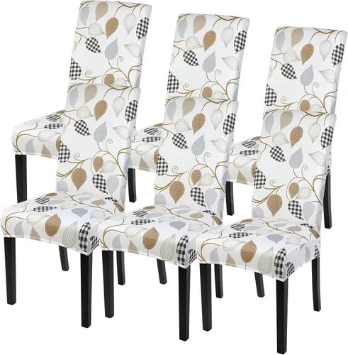 Miniatura 70 de SearchI Juego de 2 fundas elásticas para sillas Parsons de comedor, fundas elásticas con estampado de elastano, extraíbles, lavables, fundas