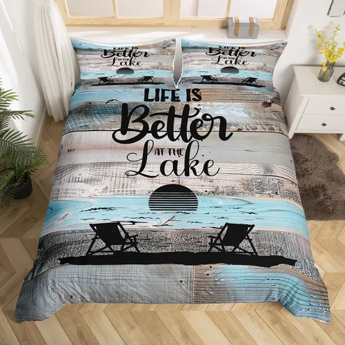 Miniatura 13 de Erosebridal Funda de edredón de ancla náutica, juego de ropa de cama con brújula oceánica, tamaño individual para niños, adolescentes, adultos