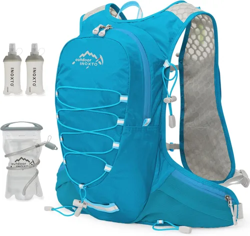 Miniatura 11 de IX INOXTO Chaleco de hidratación para correr para hombres y mujeres, mochila de agua para correr, paquete de hidratación de 3 litros, para correr