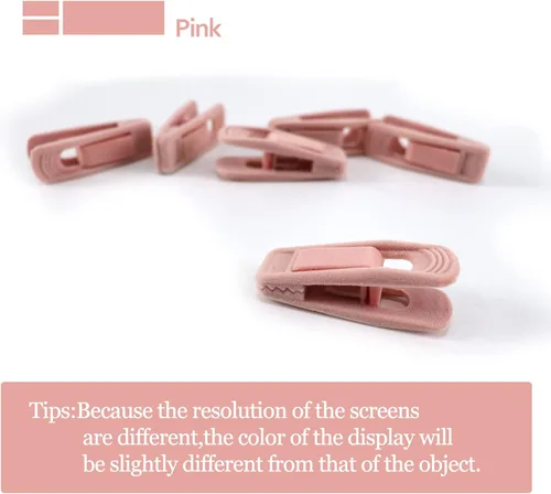 Miniatura 4 de Trgowaul Perchas de terciopelo rosa claro: clips de dedo fuertes para perchas finas, perfectas para trajes, faldas, pantalones y ropa de bebé