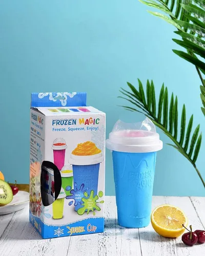 Miniatura 2 de Taza para Hacer Slushies, Taza Mágica de Batidos Congelados Rápidos, Taza de Enfriamiento de Doble Capa con Exprimidor, Máquina para Hacer Slushies