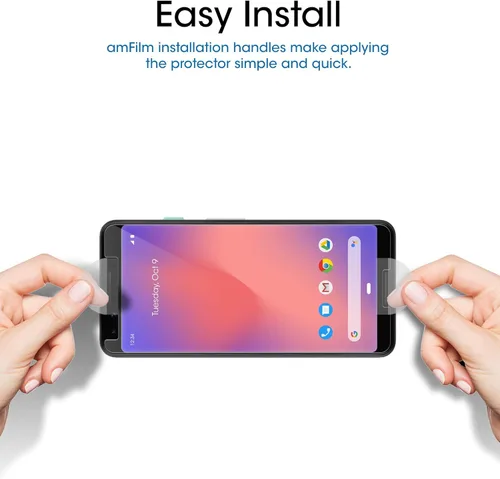 Miniatura 3 de amFilm Paquete de 3 protectores de pantalla de vidrio templado para Google Pixel 3 (2018)