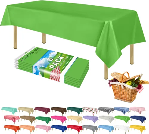 Miniatura 17 de Zimpleware - Mantel redondo de plástico para fiestas de 213 cm (84 pulgadas) de diámetro (paquete de 1, 6 y 12 unidades)