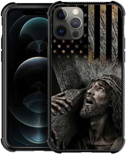 Miniatura 48 de DAIZAG Compatible con iPhone 13 Pro Max, Funda de TPU Protectora Anti-Arañazos Todo En Uno, Fundas para Hombre Mujer - Motivo de Madera Americana