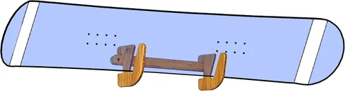 Miniatura 7 de Grassracks Soporte de pared para snowboard y monopatín de bambú y abedul, serie Moloka`i