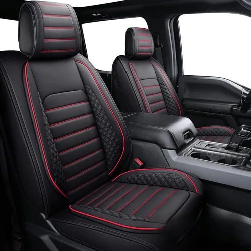 Miniatura 8 de YIERTAI Fundas de asiento de coche para asientos delanteros F150 2009-2022 y 2017-2022 F250 F350 F450 2017-2022 protectores de cojín de cuero