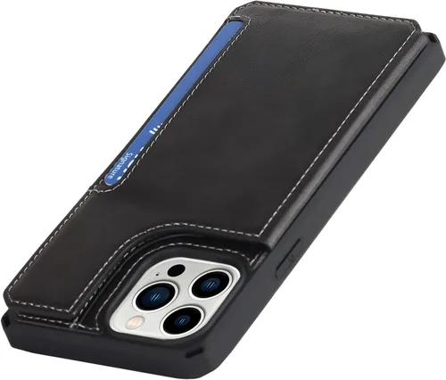 Miniatura 8 de Cavor Funda para iPhone 14 Pro con tarjetero, funda tipo cartera para iPhone 14 Pro para mujeres y hombres, funda de teléfono para iPhone 14 Pro