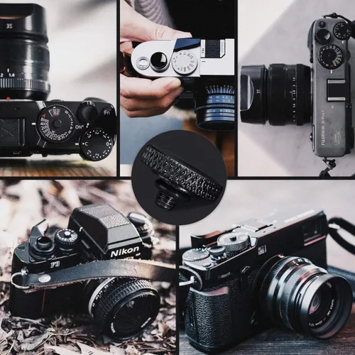 Miniatura 4 de Fuji Obturador Botón de liberación Accesorios: Botón de obturador suave de la cámara Fujifilm - Botón de obturador negro para Canon Nikon Leica Film