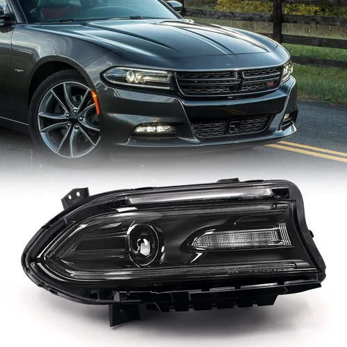 Miniatura 9 de Conjunto de faros delanteros FIONE Xenon/HID compatible con Dodge Charger 2015-2021 con luz diurna LED en el lado izquierdo del conductor LH