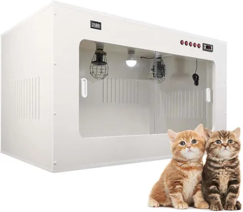 Caja de incubadora de mascotas para perro, criador de mascotas grande para perros con calefacción, incubadora inteligente para cachorros, caja de