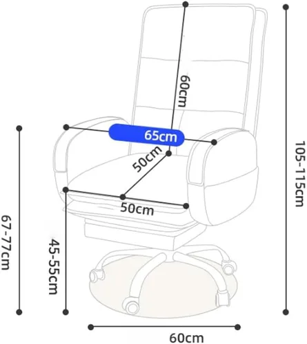 Miniatura 2 de Silla de piel sintética grande y alta ergonómica, reclinable, reposapiés para juegos, altura ajustable, respaldo alto, estación de trabajo, silla