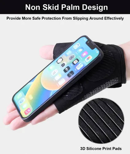 Miniatura 3 de SUJAYU Guantes de entrenamiento sin dedos para hombres y mujeres guantes de bicicleta para hombres accesorios de bicicleta de ciclismo, guantes