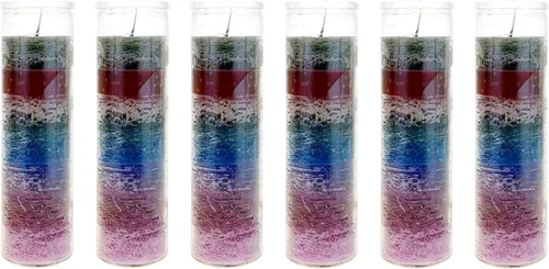 Miniatura 22 de Mega Candles 6 velas de oración devocionales sin perfume de color rojo para 7 días, velas de cera prémium de 2 x 8 pulgadas, santuario, vigilias