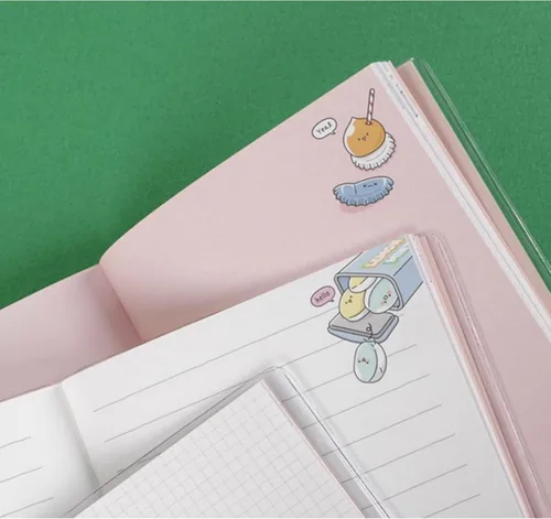 Miniatura 5 de Planificador semanal coreano Kawaii Mini sin fecha + 1 hoja de stickers dalgaru - 128 páginas, cubierta de PVC suave. Linda papelería pequeña