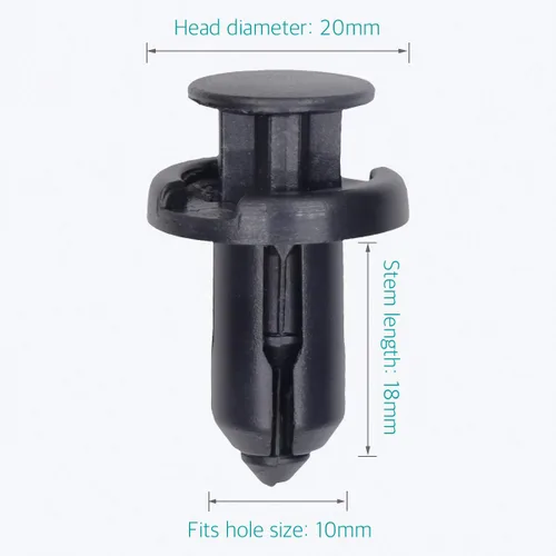 Miniatura 2 de Lantee Clips de sujeción de guardabarros a presión de 0.394 in para Honda 91503-SZ5-003, paquete de 10