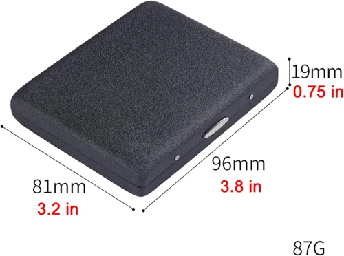 Miniatura 5 de Caja de cigarrillos de metal, paquete de 2 cajas de cigarrillos para 20 cigarrillos de 3.346 in, tamaño regular, para hombres y mujeres