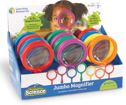 Miniatura 6 de Learning Resources Lupa jumbo, juego de 12, colores surtidos, exploración científica, a partir de 3 años