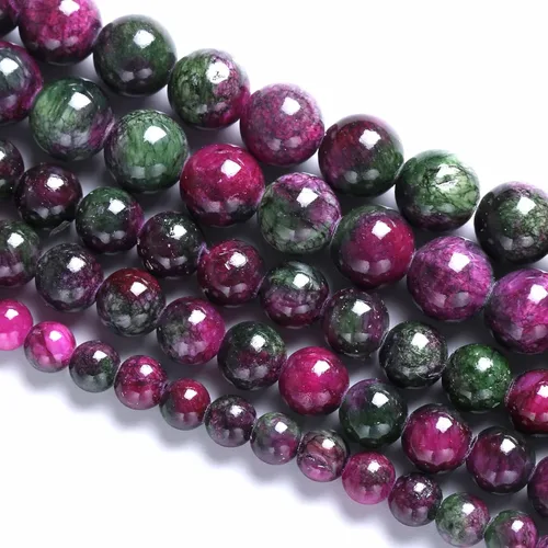 Miniatura 53 de 100 cuentas redondas sueltas de hematita negra de grado AAA para hacer joyas y pulseras