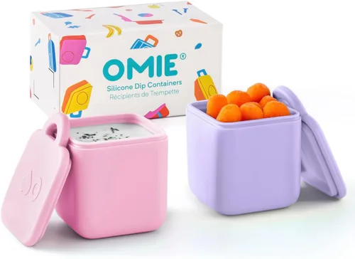 Miniatura 13 de Omie Caja (paquete de 2) recipientes para salsas a prueba de fugas, recipiente para aderezo de ensalada, recipiente de condimentos con tapas