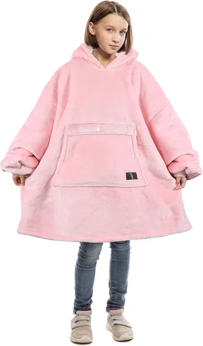Miniatura 22 de Catalonia Sudadera tipo manta con capucha para niños, sudadera de sherpa extragrande para adolescentes jóvenes, idea de regalo Gris ceniza - Niños