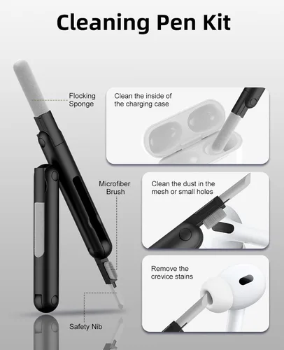 Miniatura 6 de TiMOVO Funda para AirPods Pro 3 (2025) con clip de bloqueo seguro, cubierta protectora a prueba de golpes de concha dura con diseño de consola