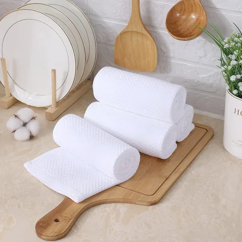 Miniatura 104 de Kitinjoy - Paños de cocina de 100 % algodón, tela de tejido gofrado, paño de limpieza ultrasuave, absorbente y de secado rápido. Beige