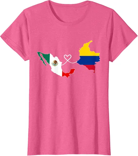 Miniatura 61 de Camiseta Half Colombian Half Mexican Flag Map DNA Mexico Colombia