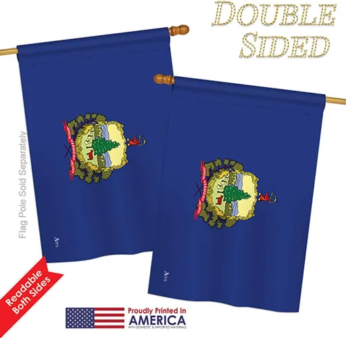Miniatura 4 de Americana Home & Garden HG140546 Vermont States Impressions Decorative Vertical House 28" x 40" 13" 18.5" Double Sided Flag Collection Printed in USA