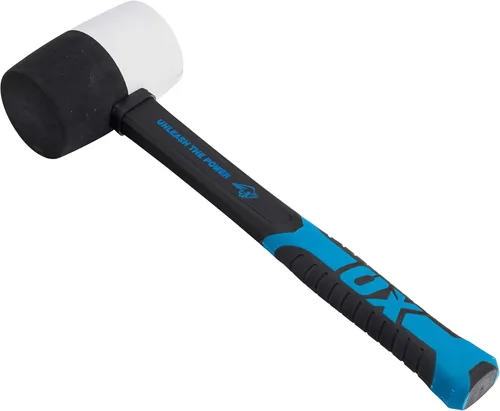 OX Tools OX-T081916 - Mazo de goma combinado – Martillo de goma sin marcas con mango de fibra de vidrio, multicolor y 16 onzas | Bounce-resistant,