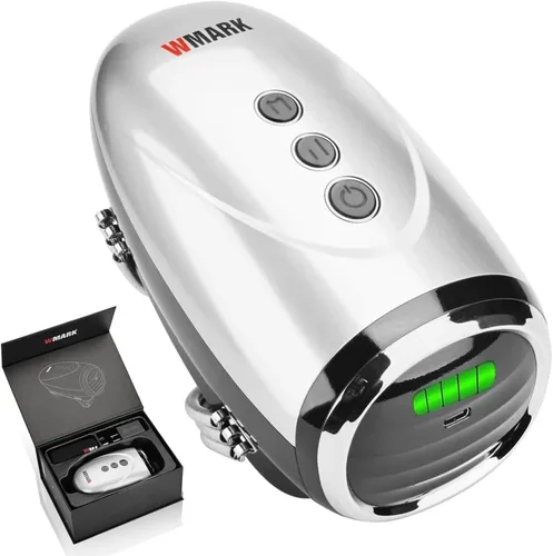 Miniatura 7 de Masajeador de peluquería especializado/masajeador de mano inalámbrico, carga USB para cuello, piernas, mano/cara, 2 nodos de masaje de 2600 AMH Rojo