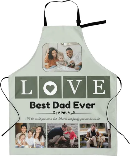 Miniatura 16 de Delantales personalizados con dos bolsillos para mujeres y hombres, delantales personalizados impresos con texto fotográfico para cocinero de cocina