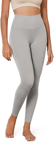 ODODOS Leggings sin costuras para mujer, cintura alta, lavado ácido, acanalado, pantalones de entrenamiento, gimnasio, yoga