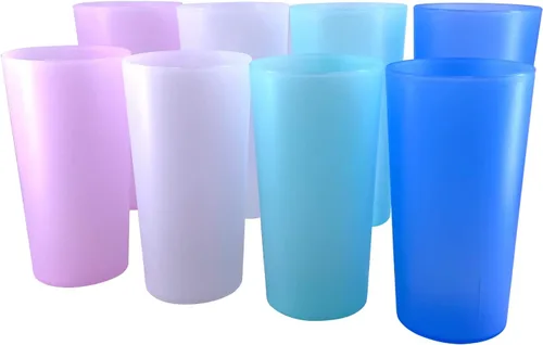 Miniatura 10 de AOYITE Vasos de plástico reutilizables de 22 onzas – Vasos duros irrompibles para niños, sin BPA, aptos para lavavajillas, juego de 12 vasos de agua