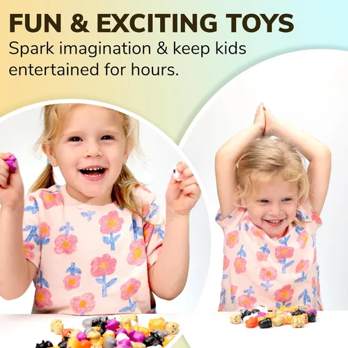 Miniatura 6 de Juguetes a granel, figuras de animales en forma de bellota para niños, 25 figuras pequeñas para recuerdos de fiesta, rellenos de huevos de Pascua