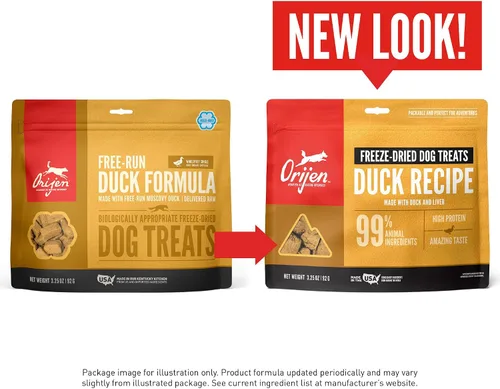 Miniatura 6 de ORIJEN Golosinas para perros con receta de pato liofilizado, 3.25 onzas