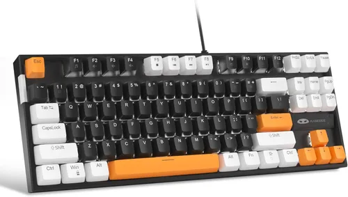 Miniatura 11 de MageGee LIGHT87 - Teclado cremoso con cable, 80% de juntas intercambiables en caliente RGB retroiluminados para juegos con amortiguación de sonido