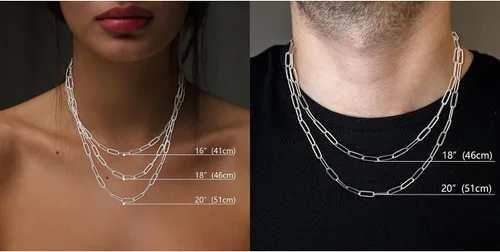Miniatura 4 de MBW Collar de cadena de clip de plata para mujer, delicado collar de gargantilla de plata de ley para mujer, collar de eslabones simples, largos