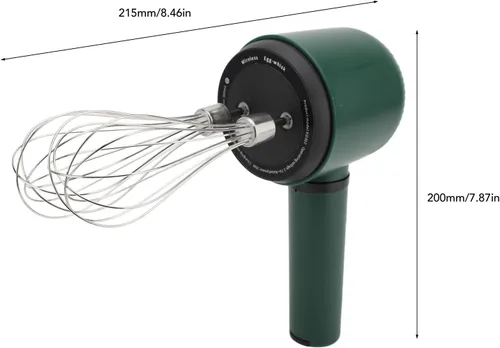 Miniatura 9 de Batidora eléctrica de mano, 1200 mAh, recargable por USB, portátil, portátil, batidor de huevos eléctrico con 2 batidores, agitador de mano