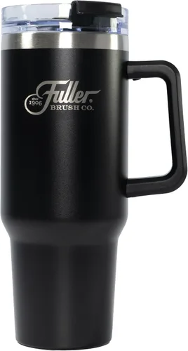 Miniatura 2 de Fuller Brush Vaso de acero inoxidable con asa, 40 onzas, sin bisfenol A, con aislamiento de doble pared, mantiene las bebidas calientes o frías